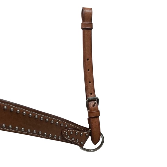 Elegant Brown Leather Horse Breast collar - Picture 7 of 16
